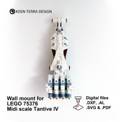 Wall mount for LEGO 75376 - Midi scale Tantive IV - Laser cut files