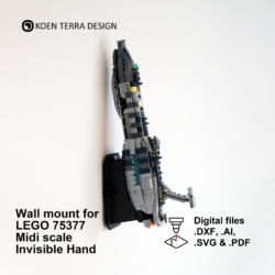 Wall mount for LEGO 75377 Invisible Hand - Laser cut files