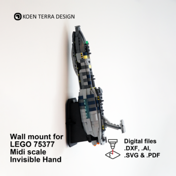 Wall mount for LEGO 75377 Invisible Hand - Laser cut files