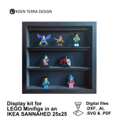 Display for LEGO Mini Figs in the IKEA SANNAHED (25x25) - Laser cut files