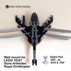 Wall mount for LEGO 10327 - Dune Artreides Royal Ornithopter - Laser cut files