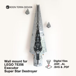Wall mount for LEGO 75356 - Executor Super Star Destroyer - Laser cut files