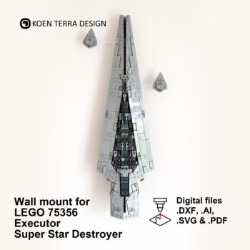 Wall mount for LEGO 75356 - Executor Super Star Destroyer - Laser cut files